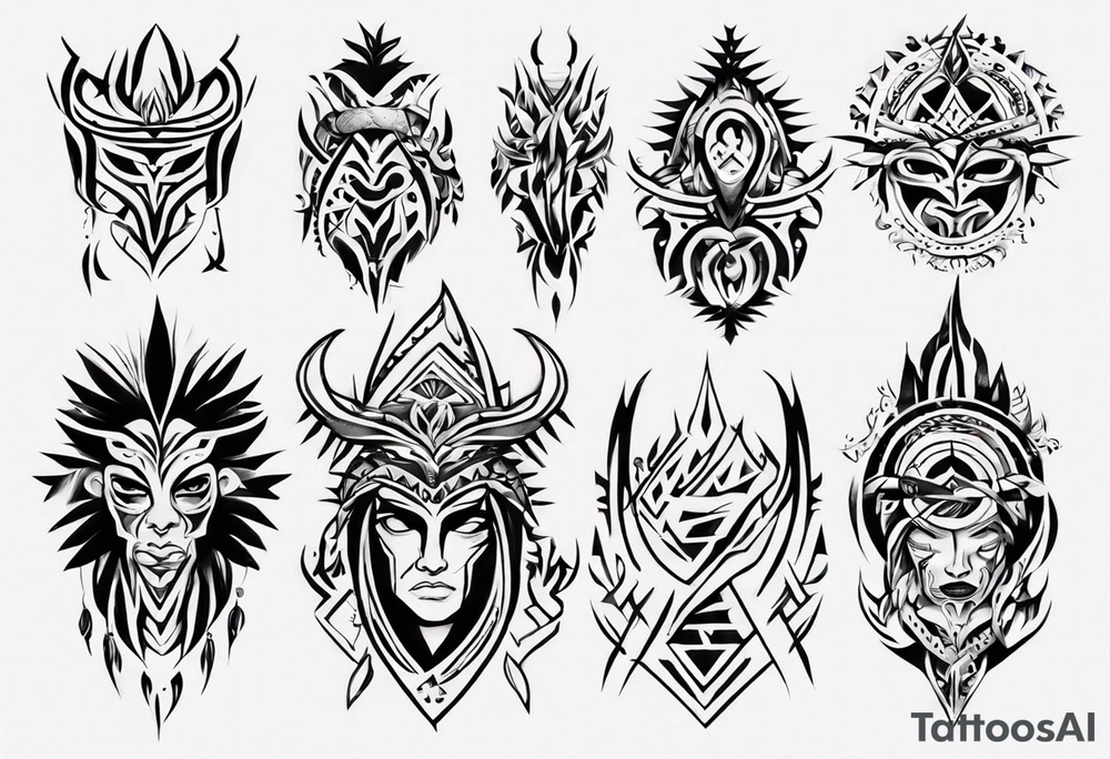 Je veux un énorme tribal du pecs au bras tattoo idea
