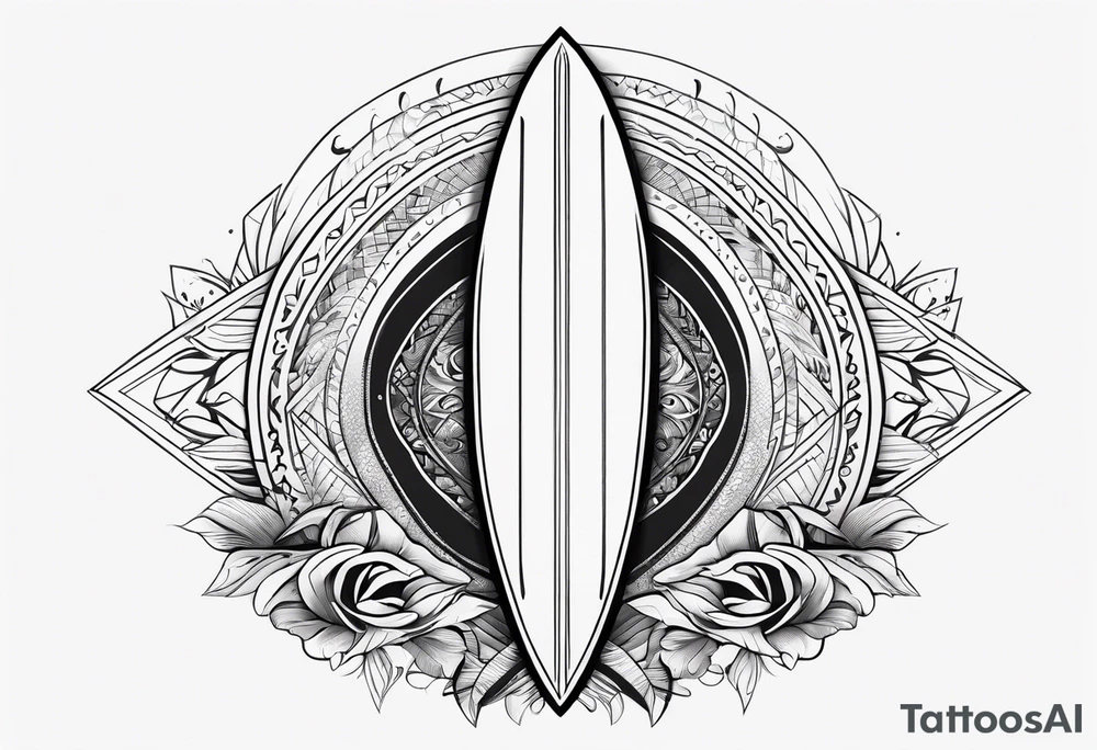 Surfboard tattoo idea