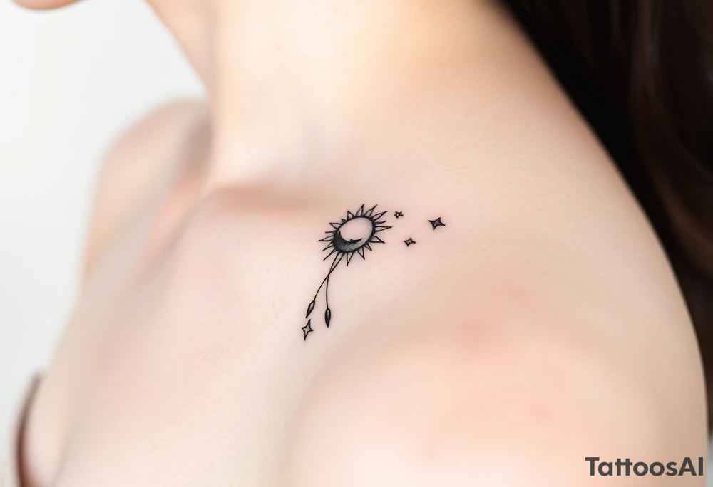 The sun the moon and the stars cascading tattoo idea