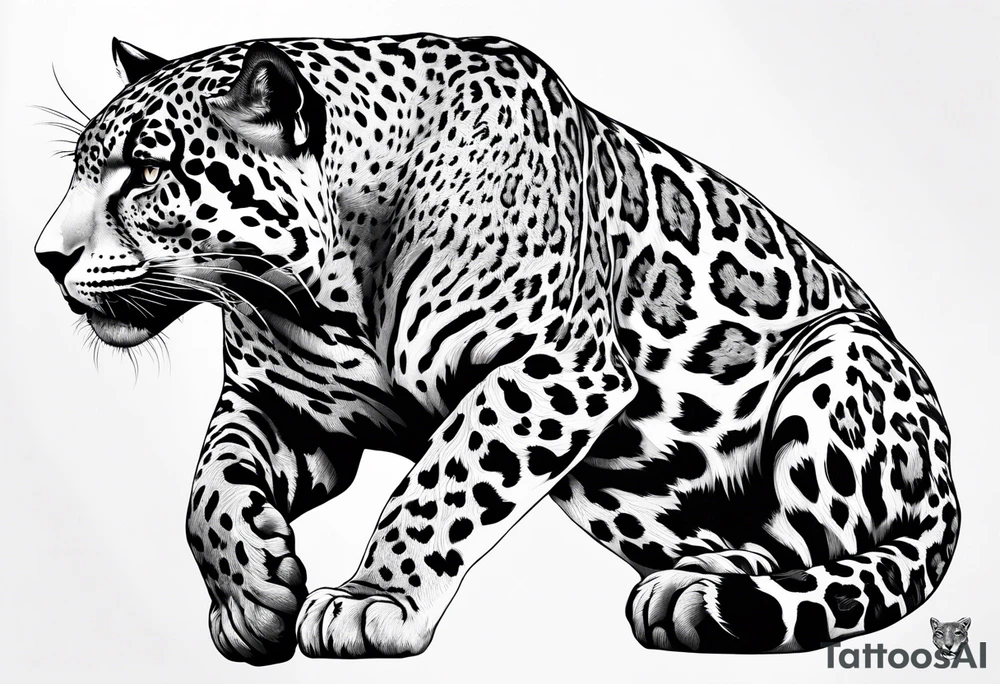 Jaguar in City tattoo idea
