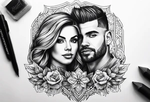 Husband and wife arm tattoo tattoo idea