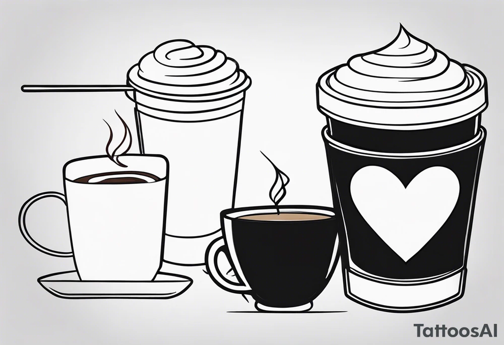 Coffee love tattoo idea