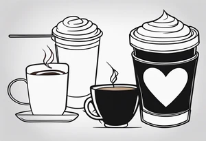 Coffee love tattoo idea