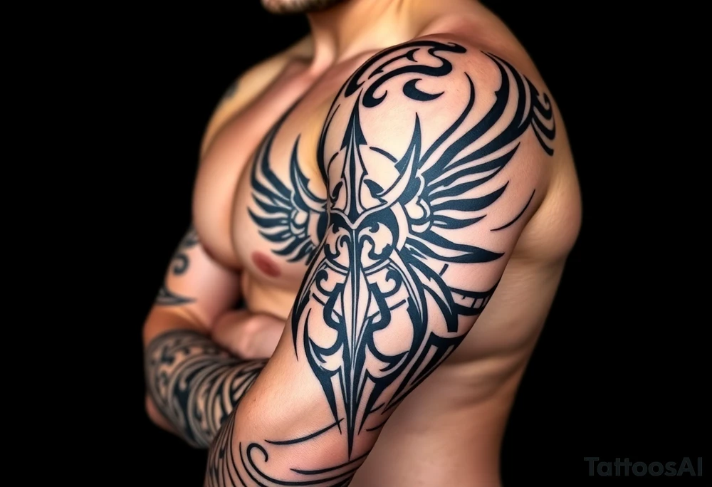 Audentes fortuna iavat quote from Latin, Roman army symbol as well tattoo idea