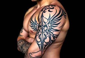 Audentes fortuna iavat quote from Latin, Roman army symbol as well tattoo idea