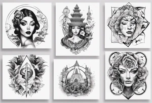 7 modern wonders of the world tattoo idea