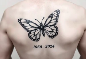 Butterfly memorial 
Ann Kilby 
1964-2024 tattoo idea