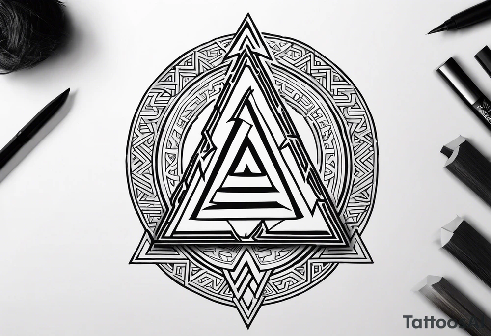 Valhalla valknut tattoo idea
