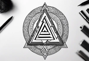 Valhalla valknut tattoo idea
