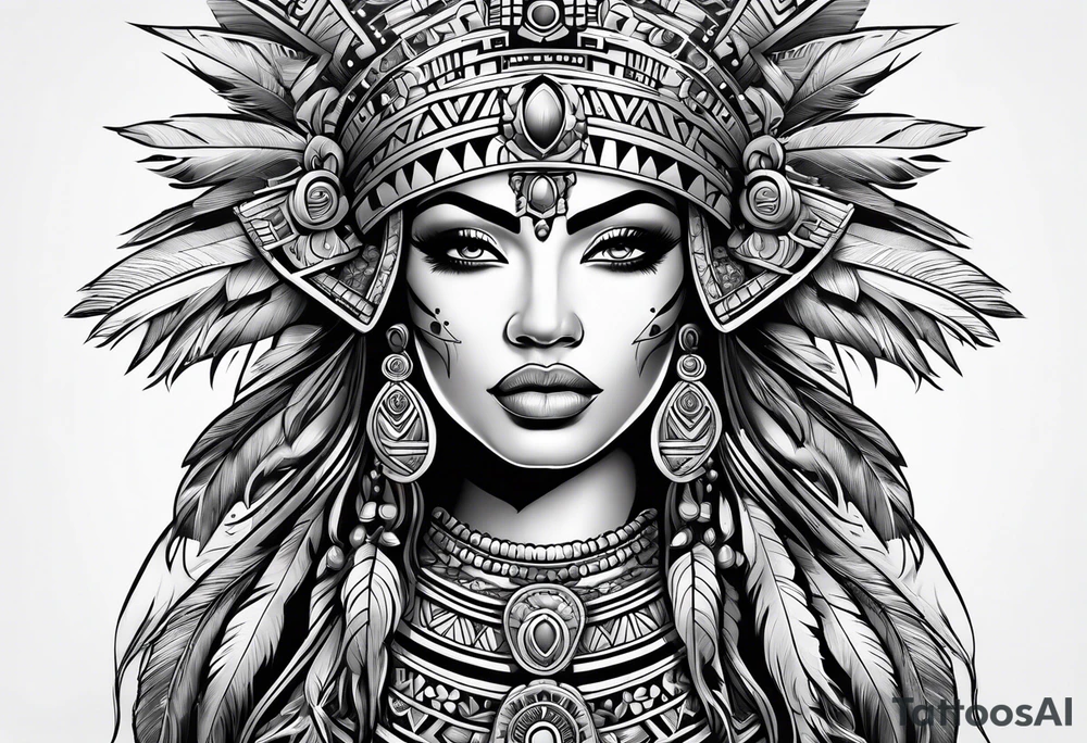 Aztec princess, tattoo idea