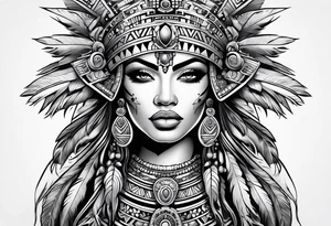 Aztec princess, tattoo idea