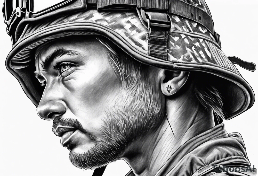 Realistic Military tattoo idea