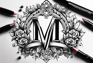 intelligence with the letter m tattoo idea