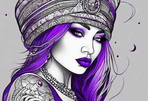 coding, purple and black tattoo idea