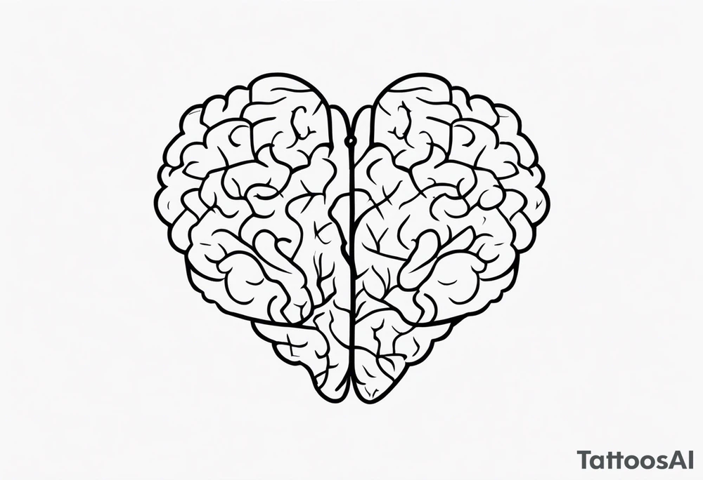 Brain, heart sign, love, heart break makes you strong, worth it, pain makes you stronger, strength, plane, travel, passion, growth inside tattoo idea