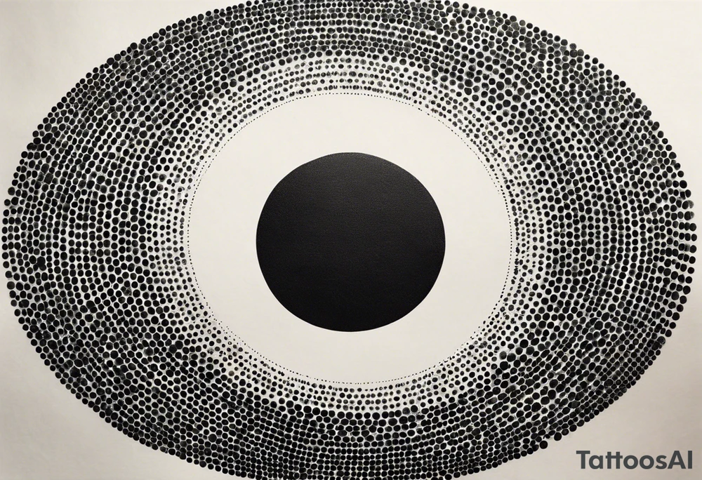 an open Ensō circle, without the "pointers", just the brush circle - representing how light and darkness go togetger tattoo idea
