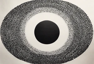 an open Ensō circle, without the "pointers", just the brush circle - representing how light and darkness go togetger tattoo idea