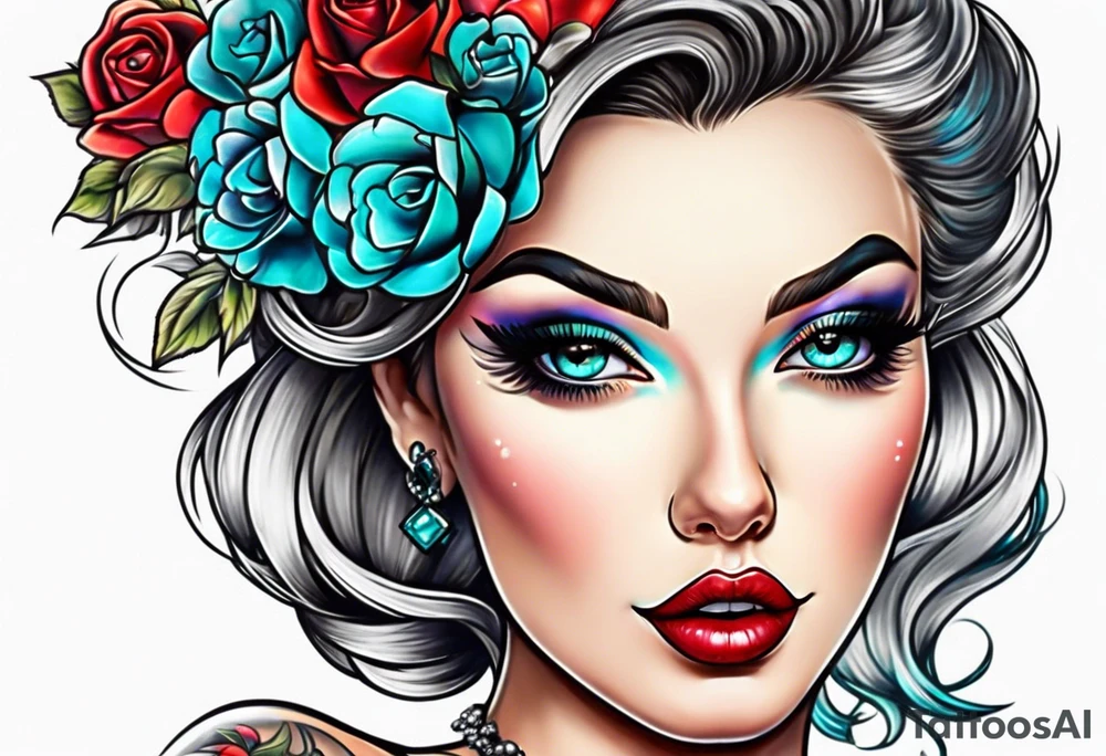 Pinup girl tattoo idea