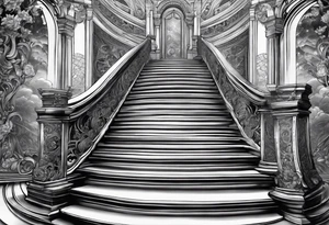 Stairs leading up to heaven tattoo idea