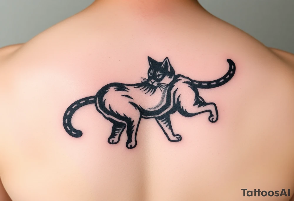 black cat tattoo idea