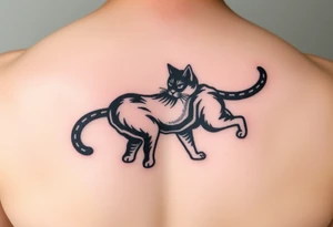 black cat tattoo idea
