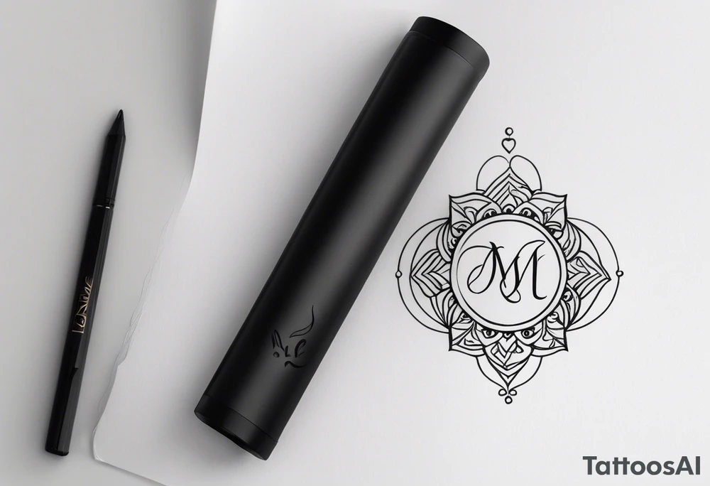 Create a small tattoo on the forearm with the initials MLJ, date of birth 22/09/22 in the style of a moluccan tattoo tattoo idea