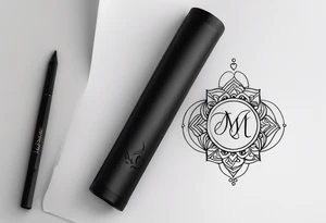 Create a small tattoo on the forearm with the initials MLJ, date of birth 22/09/22 in the style of a moluccan tattoo tattoo idea