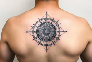 Space-time, universe, spiral clock tattoo idea