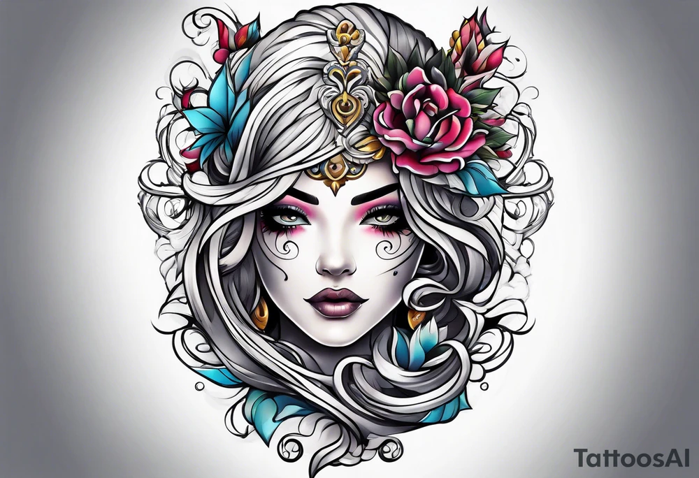 Half sleeve upper arm tattoo idea