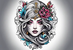 Half sleeve upper arm tattoo idea