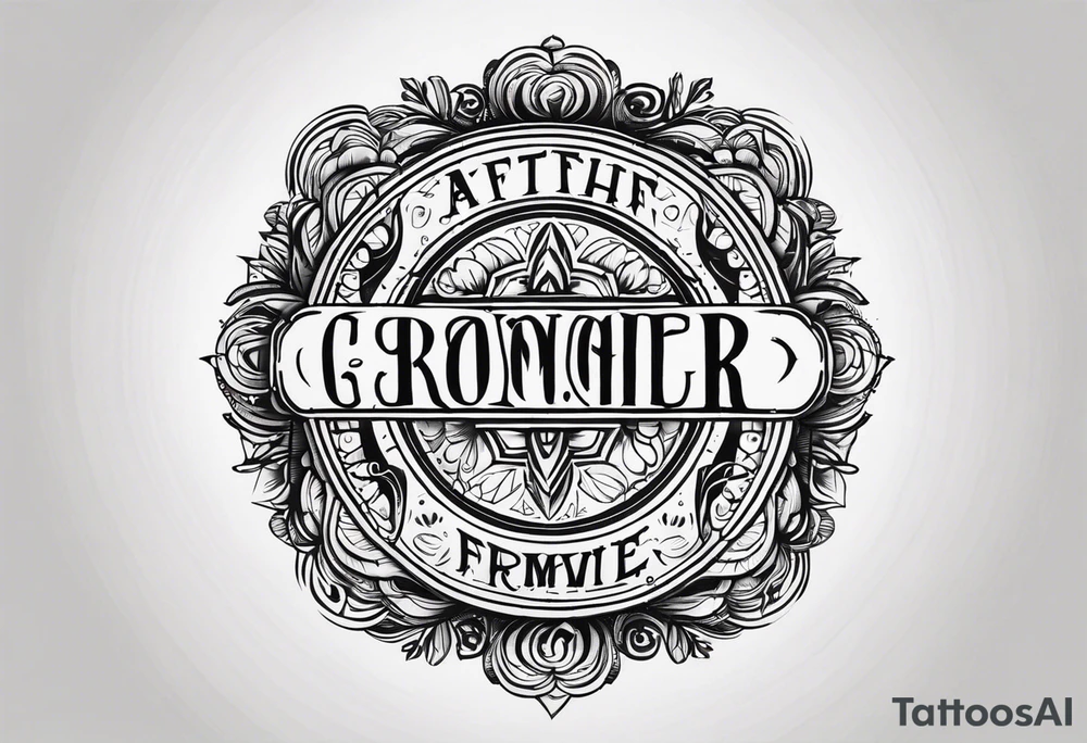 wooden circle frame tattoo idea