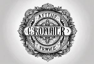 wooden circle frame tattoo idea