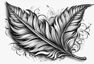 Feather folder over tattoo idea