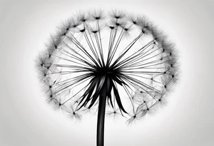A fluffy dandelion with the stem coming out of the letter B in the name Cambria tattoo idea