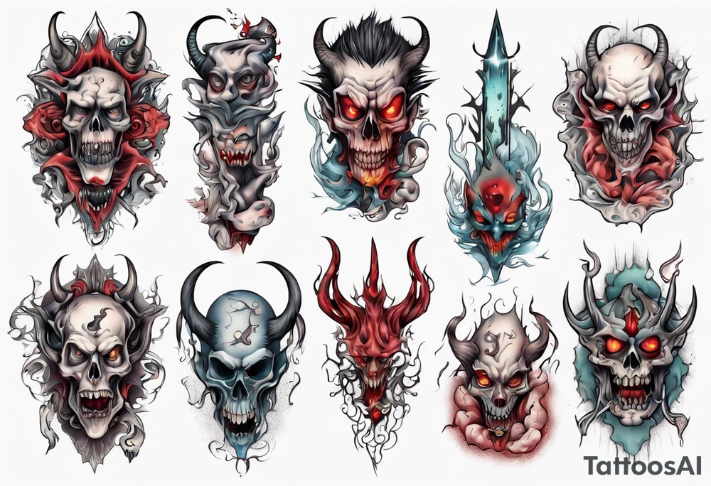 demonic tattoo idea