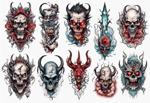 demonic tattoo idea
