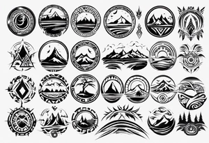 landscape tribal tattoo idea