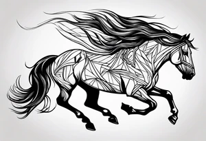 Mustang horse blood tattoo idea
