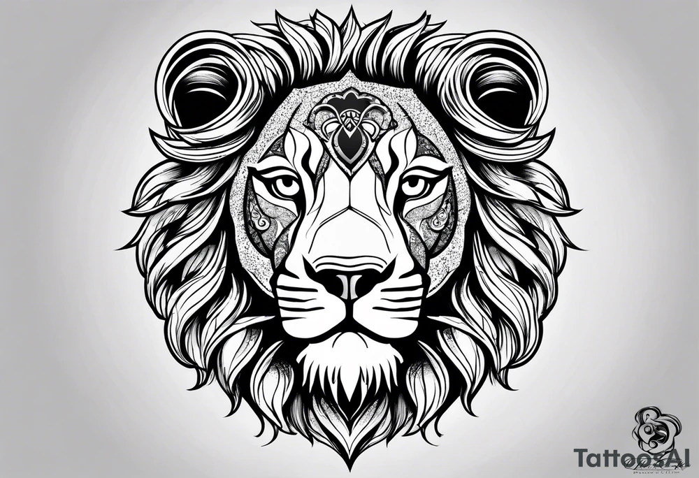 little lion tattoo idea