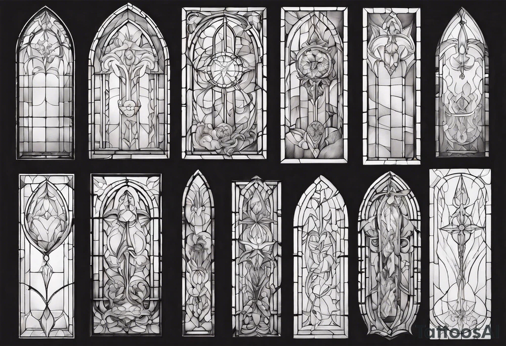 Stained glass window tattoo idea