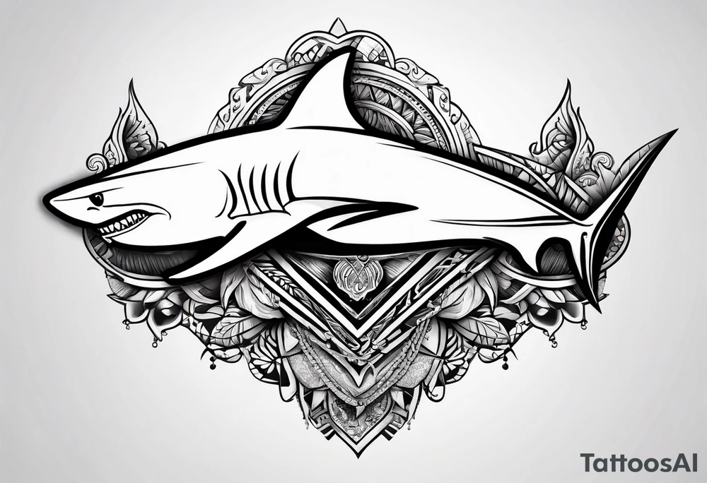 Shark tooth tattoo idea