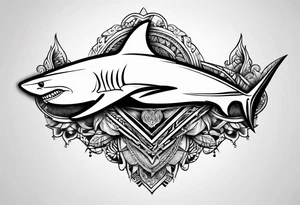 Shark tooth tattoo idea
