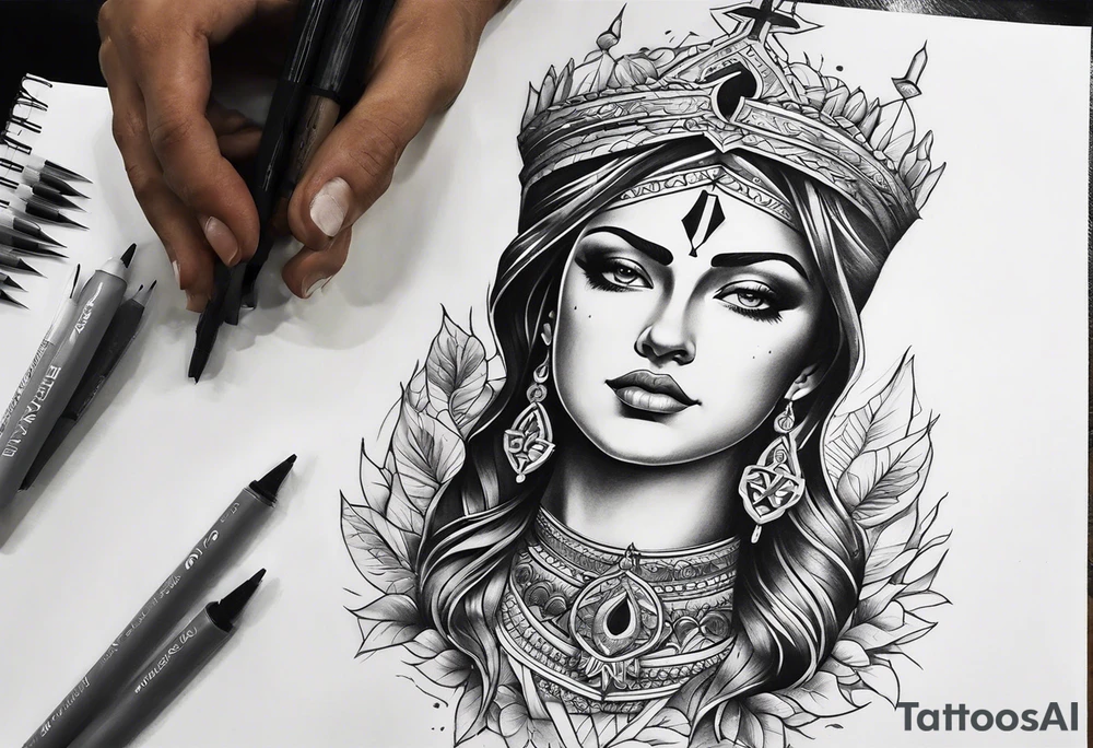 A religion themed shoulder tattoo to suit my forearm tattoo tattoo idea