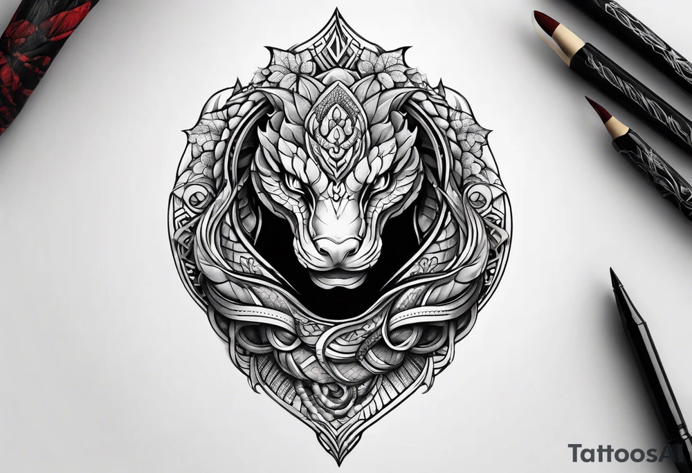 Snake head tattoo idea