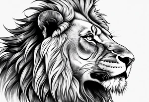 lion showing teeth tattoo idea