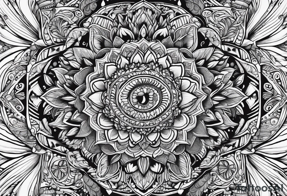 Ayahuasca with alocasia tattoo idea
