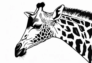 giraffe feeding tattoo idea
