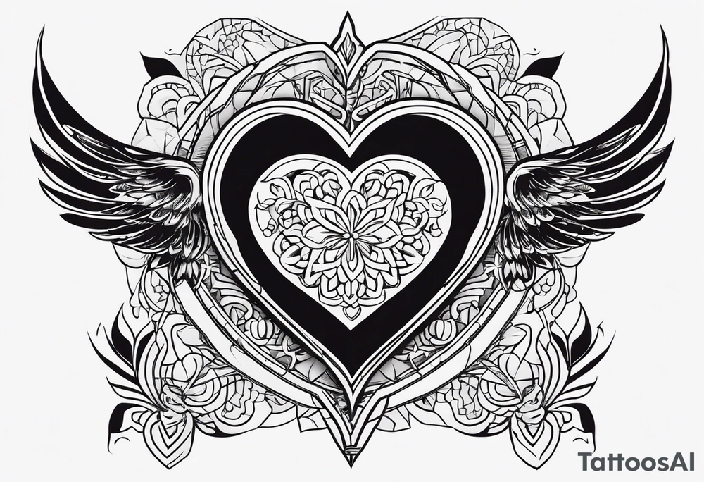 A tattoo with the name: kaimani with a heart tattoo idea