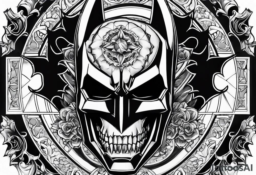 Batman skull tattoo idea