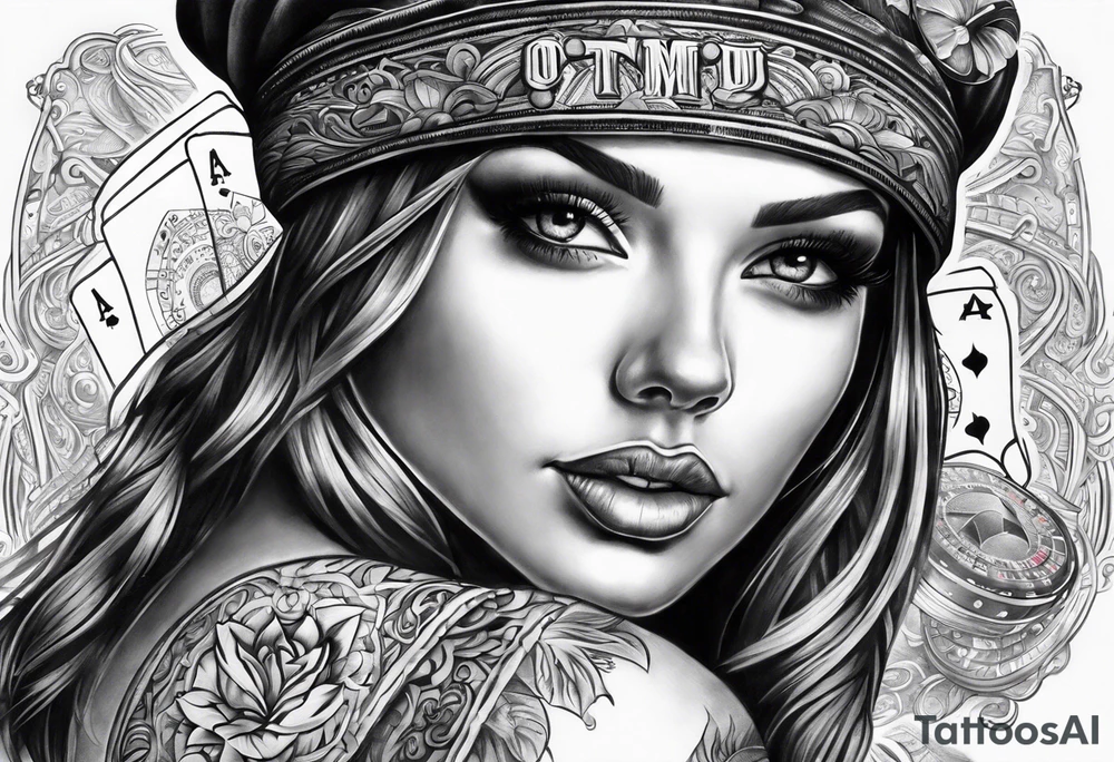 bet on me with gambling background tattoo idea